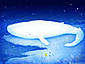 海の守り神　白鯨　海底（深海）白いくじら　絵本壁紙